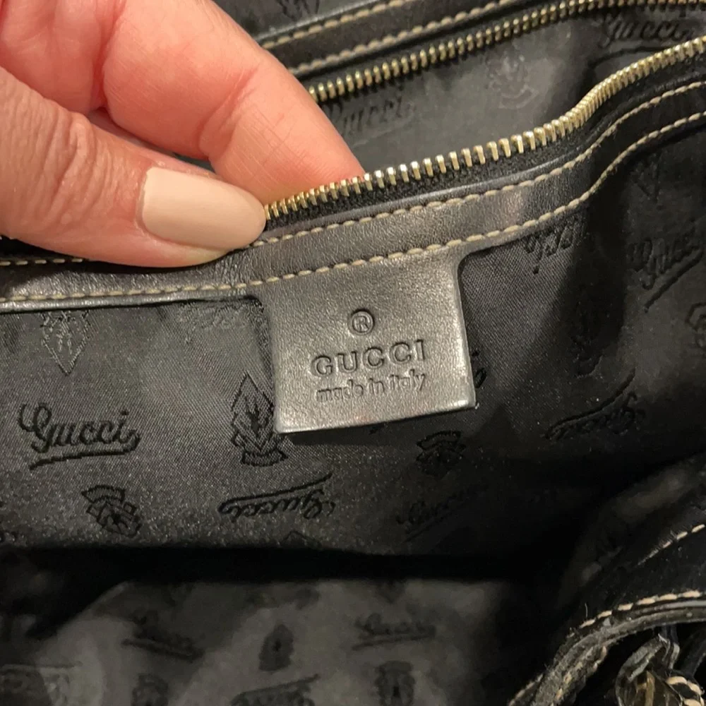 Gucci Britt patent leather bag